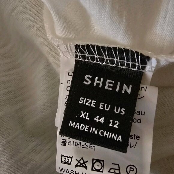 Bohemela Henley Short Sleeve Top Applique Womens XL White NWOT - Picture 5 of 6